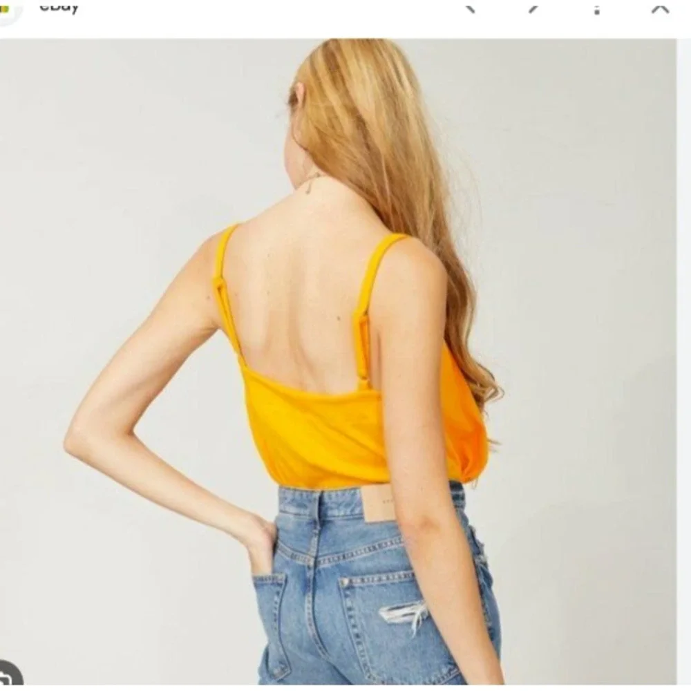 Intimately‎ Free People Marissa Bodysuit Ribbed Sleeveless Square Neck Small - Picture 2 of 9